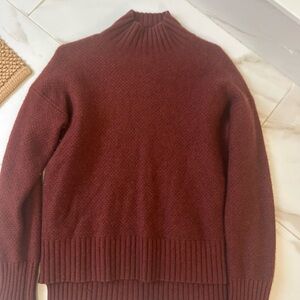 Everlane Rich Burgundy Turtleneck Sweater